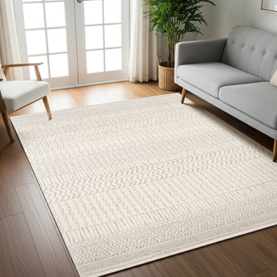 Teppich Myron in Grau/Elfenbein