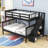 Jovie Twin Over Full Wooden Bunk Bed with Storage Staircase-1367035245