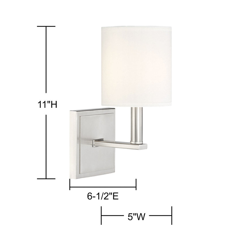 Applique murale 1 lumière Savoy House Waverly en nickel satiné, Nickel satiné