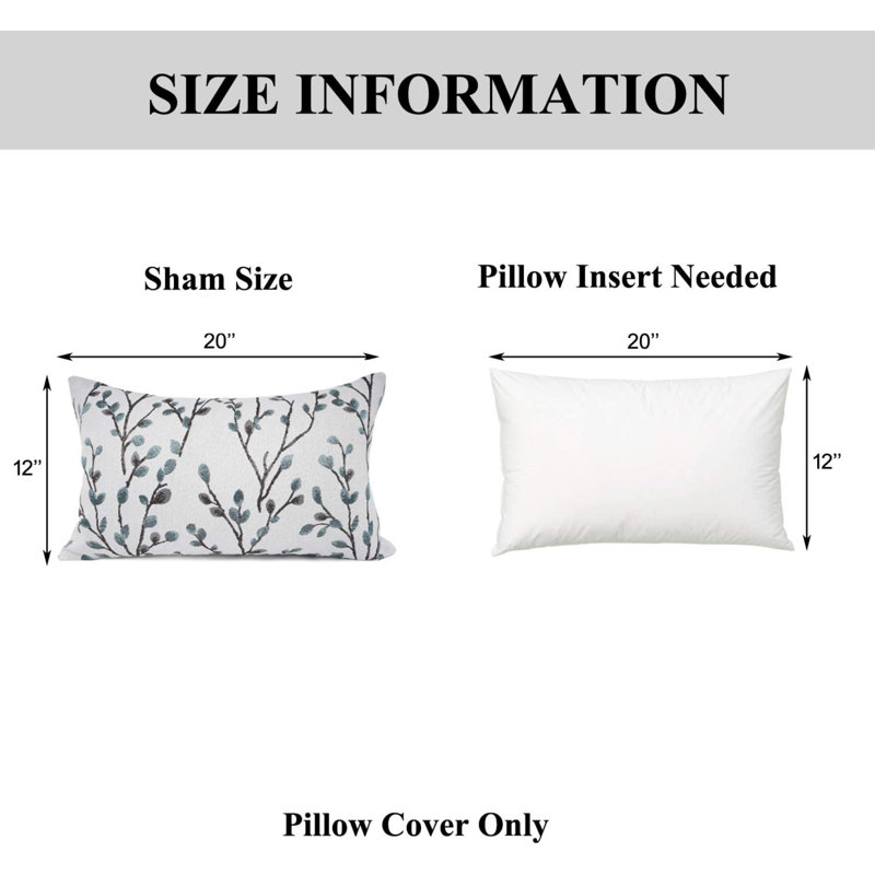 Embroidered Indoor/Outdoor Pillow Cover