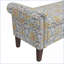 Repose-pieds avec rangement, polyester Bonsai traditionnel floral Conrad | Salon, chambre à coucher, vestibule | Brun foncé | Bois