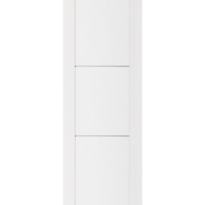 Dalle de porte intérieure stratifiée blanc doux Stile 004