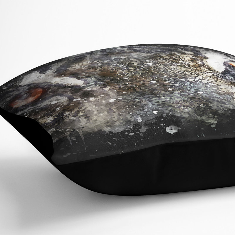 Square Throw Cushion, 55cm H x 55cm W x 20cm D, Black