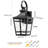 1-Light Dimmable Rectangle Metal Cage Glass Outdoor Wall Lantern