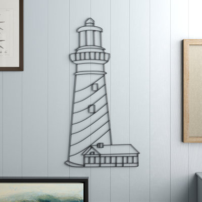 Décoration murale phare en métal