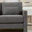 58.66" Small Modern Loveseat Sofa in Mid-Century Chenille Fabric with Back Cushions-1959370923