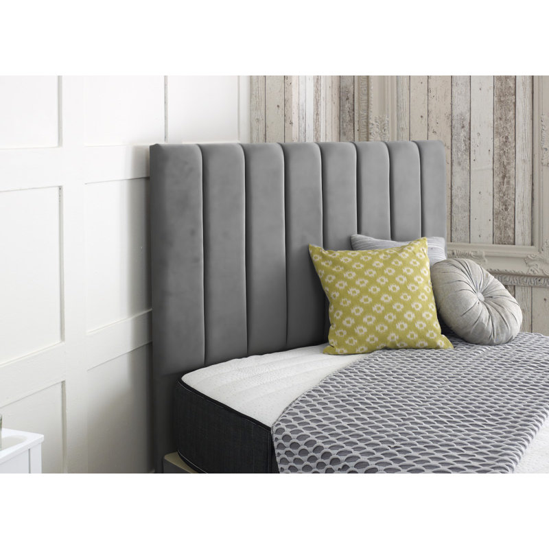 Arris Upholstered Headboard, Small Single (2'6), Grey
