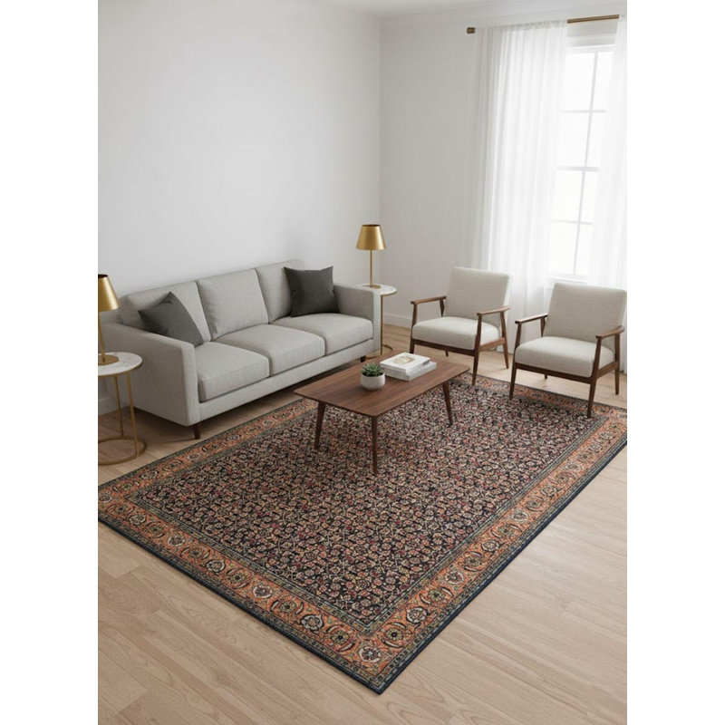 Tapis oriental unique de style prune 8 pi x 11 pi 5 po