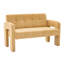 Fauteuil double en chenille jaune de style nordique pour balcons et chambres luxueuses