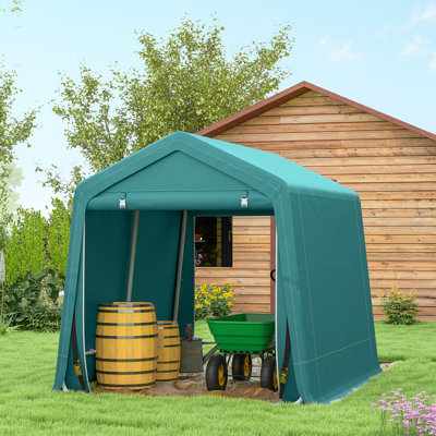Tente de rangement de jardin 7,9 pi x 6,6 pi, remise pour vélo robuste, vert