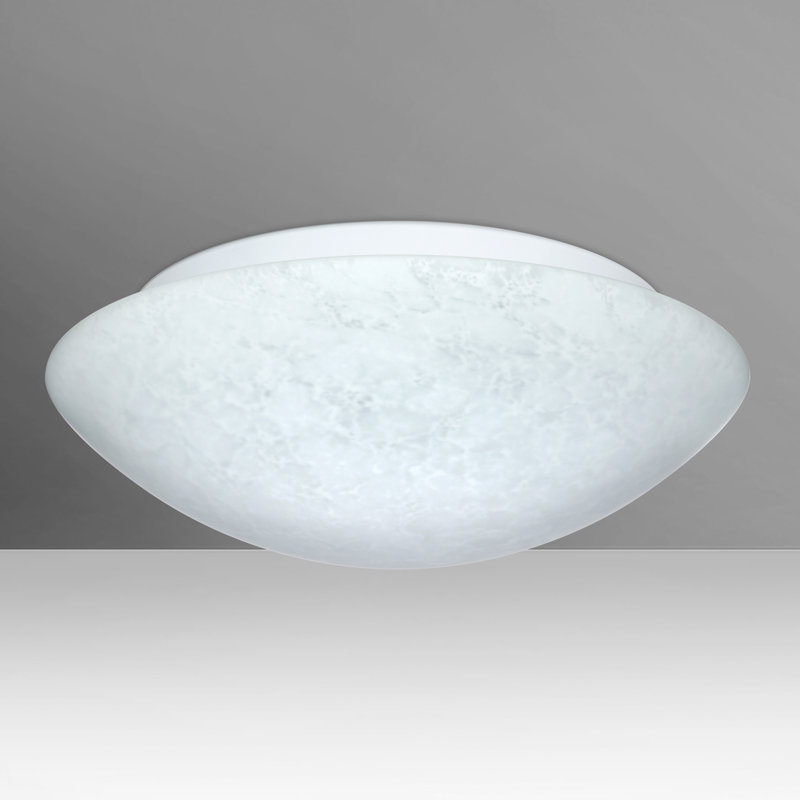 White 2 -Bulb Outdoor Flush Mount