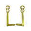Clips porte-tapis d'escalier en laiton coulé massif 5,25 po
