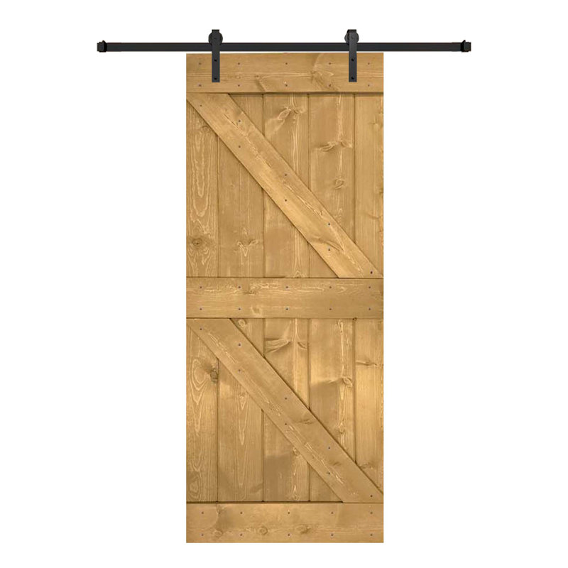 Porte de grange peinte 84 po 84 po, 30 po x 84 po, Chêne doré