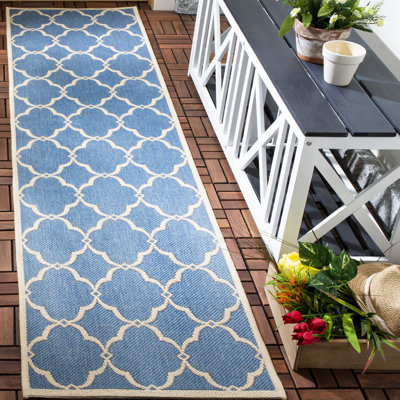 Bascom Geometric Hand Woven Indoor / Outdoor Area Rug