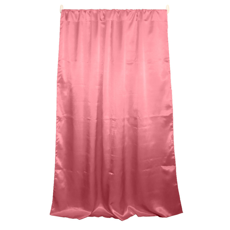 Panneau de rideau semi-transparent en polyester Dafni, L 58 po x L 120 po, Corail