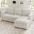 Rafael 5-Piece Chenille Apartment 3-Seat Sofa Sectional Sofa With Storage Ottoman-2129213607