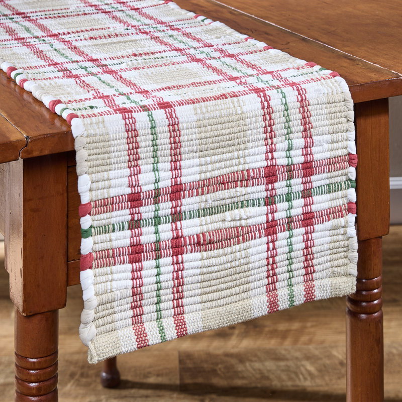  Cozy Christmas Chindi Table Runner 13 Inches x 54 Inches, 54" L x 13" W
