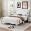 Full Size Retro Platform Bed with Wooden Slat Support-410671591-410671590
