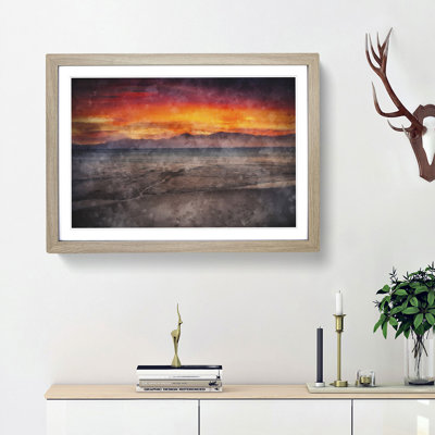 Spanish Beach at Sunset - Picture Frame Painting Print