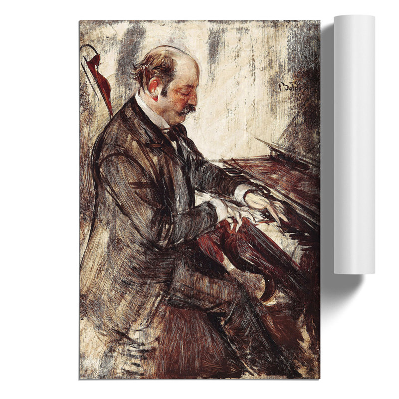 Giovanni Boldini The Pianist by Giovanni Boldini - No Frame Painting, 59cm H x 42cm W x 0.1cm D