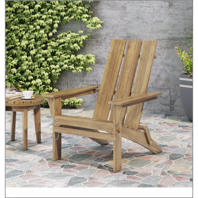 CHAISE ADIRONDACK PLIABLE avec design ergonomique et bois d'acacia durable, parfaite pour la détente en plein air et la portabilité
