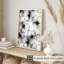Impression florale noire et blanche