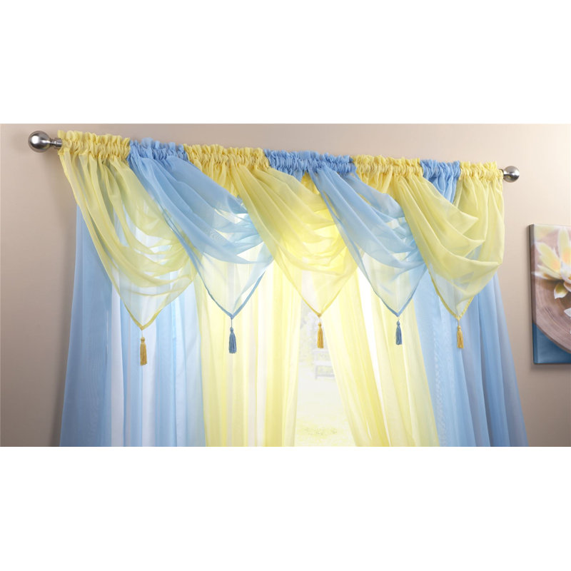 Kelch Sheer Curtain Single Panel, 55.88 W x 45.72 D cm, Sunshine