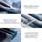 Manolla 100% Long-Staple Cotton Duvet Cover Set Navy & White Striped Watercolor Pattern Printed Comforter Cover 3pcs, Ultra Soft & Breathable Bedding Set-682593860