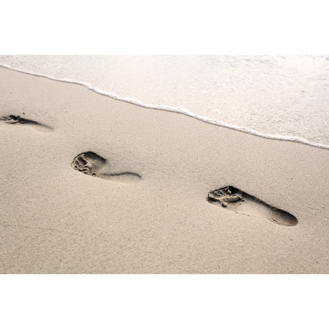 Strand Fußabdrücke von Filo - Leinwandbild