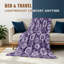 Plaid décoratif en flanelle à motif tournesol violet, 101,6 x 127 cm-135725965