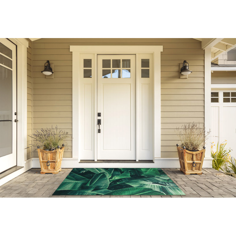 Non-Slip Floral Outdoor Doormat