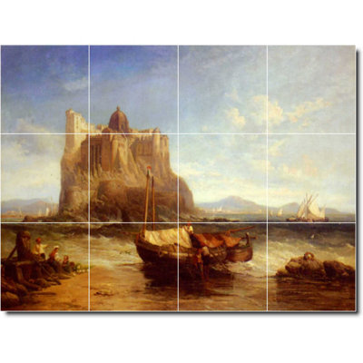17" X 12.75" Ceramic Bridge Photo Decorative Mural Tile W400217: 4.25" X 4.25" (Set Of 12)-Ly4-