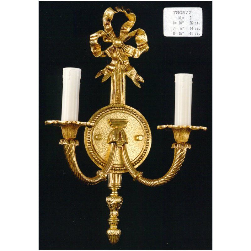 Cowie Candle Wall Light, French Gold