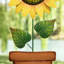 Piquet de jardin en métal tournesol