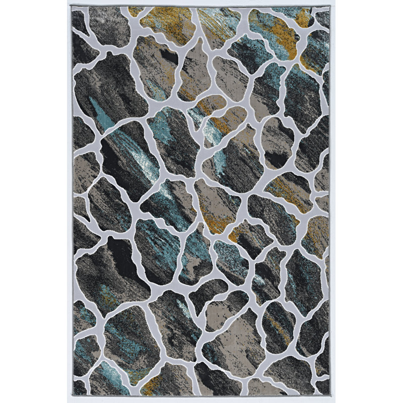 Tapis gris Bracknell, Rectangle 5 pi x 7 pi 6 po