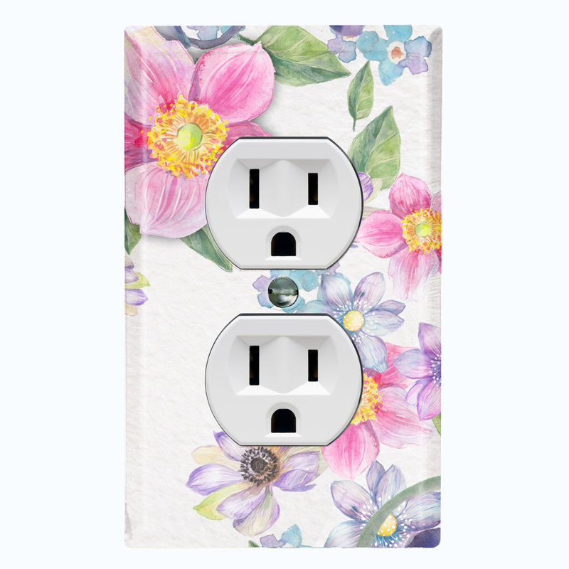 Patterned 1 - Gang Toggle Light Switch Standard Wall Plate