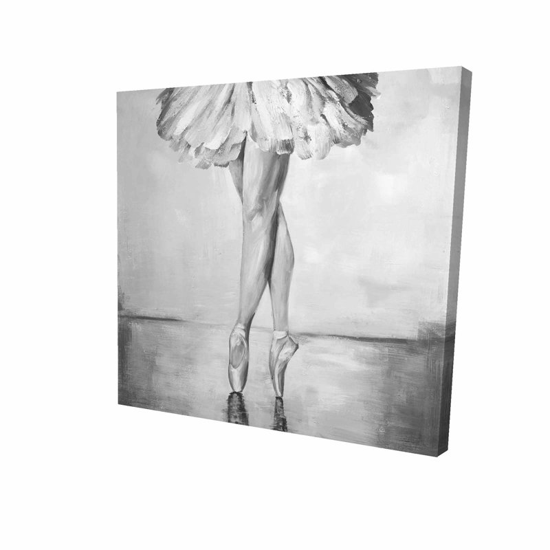 Ballerina Classic Steps - Wrapped Canvas Print, 36" H x 36" W x 1.5" D