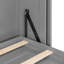 Lit escamotable en bois Bonita avec supports de rangement cachés et système mural à 360 °-898625056