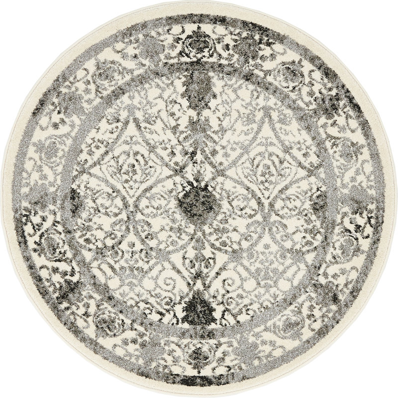Ade Floral Indoor Rug, Round 3'3"