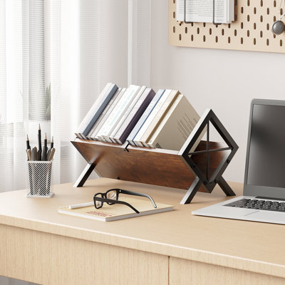 Record Storage Rack, Multi-Functional Organizer for Albums, Magazines & Books, Stylish Display Stand for Home by Ebern Designs