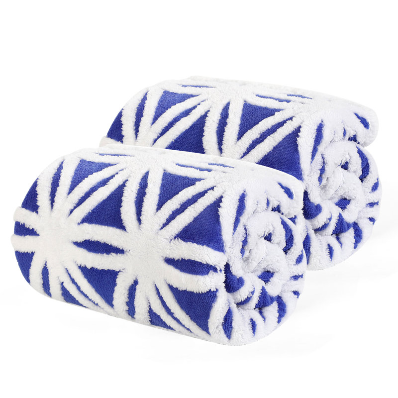 Jeté en cachemire, Bleu