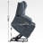 Up To 350 LBS Chenille Power Lift Recliner Chair, Heavy Duty Motion Mechanism With 8-Point Vibration Massage And Lumbar Heating, USB And Type-C Ports, Stainless Steel Cup Holders-307017588