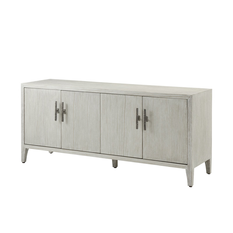 Breeze 66'' Light Wood and Metal Sideboard with Storage