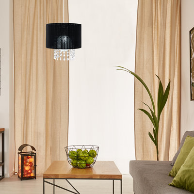28cm H Fabric Drum Pendant Shade ( Screw On )