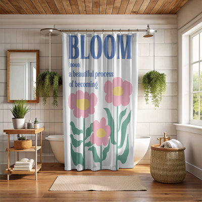 Rideau de douche 1 pièce Calm Blossom