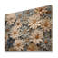 «Blue Blooms Zinnias Flowers» - panneau de bois Zinnias, art mural sur bois de pin naturel-1181005837