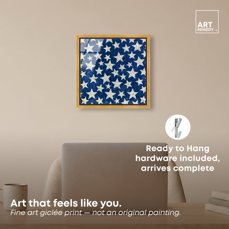 Azure Azure I, impression acrylique par, H 14 po x l 14 po, Gold Frame