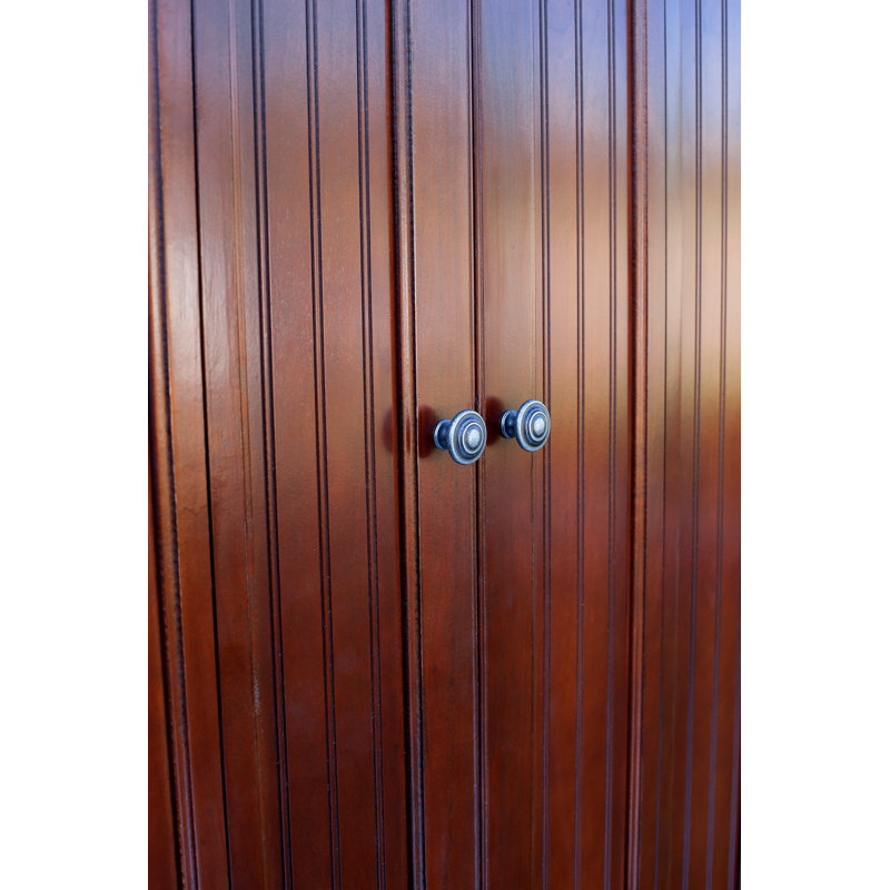 Bureau armoire en bois massif Neasa, Cannelle brûlée