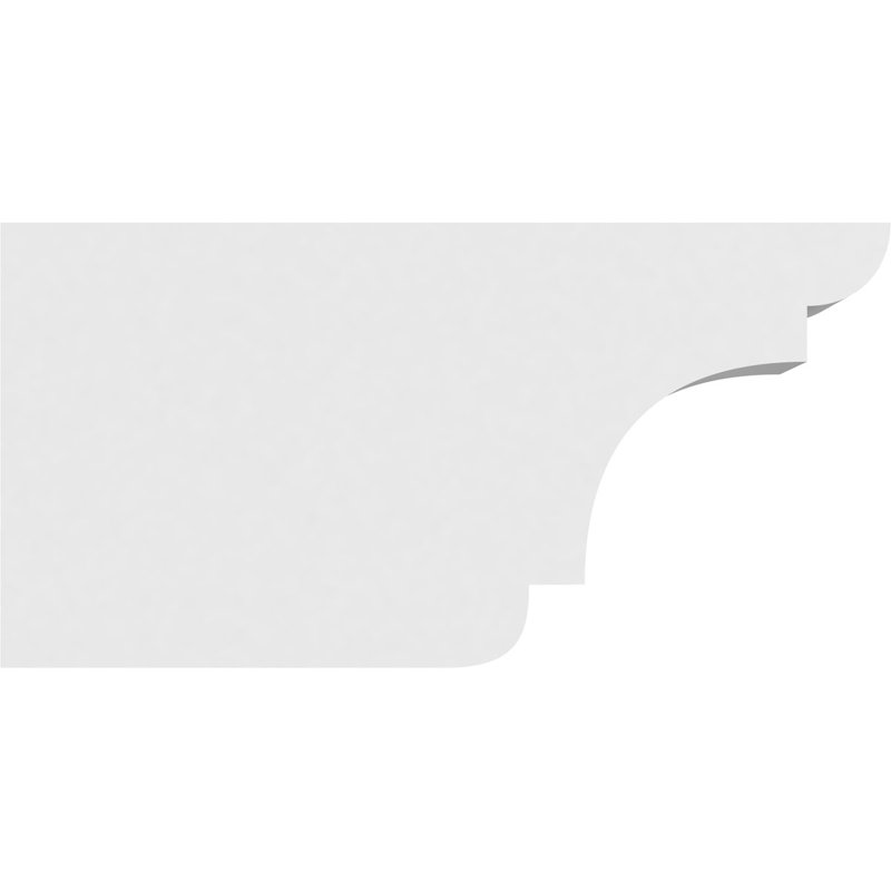 Queue de chevron standard en PVC de qualité architecturale New Brighton, H 6 po x L 3 po x P 12 po