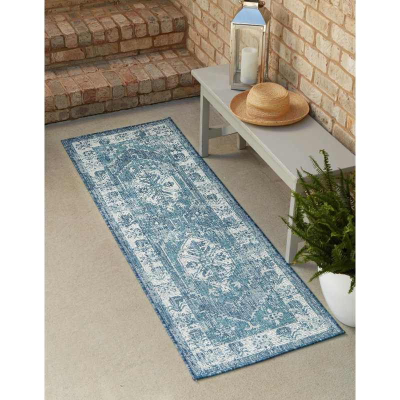 Susan Oriental Indoor / Outdoor Rug, Runner 2'7" x 12'